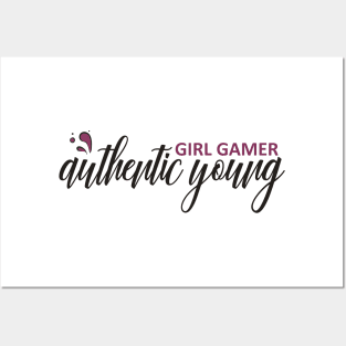 Authentic Young Girl Gamer Posters and Art